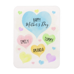 Muttertag Pastel Hearts Magnet