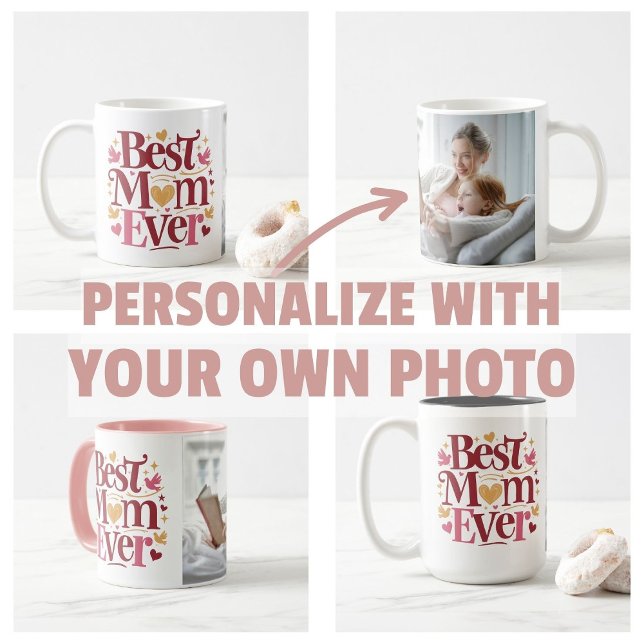 Muttertag Personalisieren Foto Beste Mama je Kaffeetasse (Mother's Day Best Mom mugs personalize own photo mug photo )