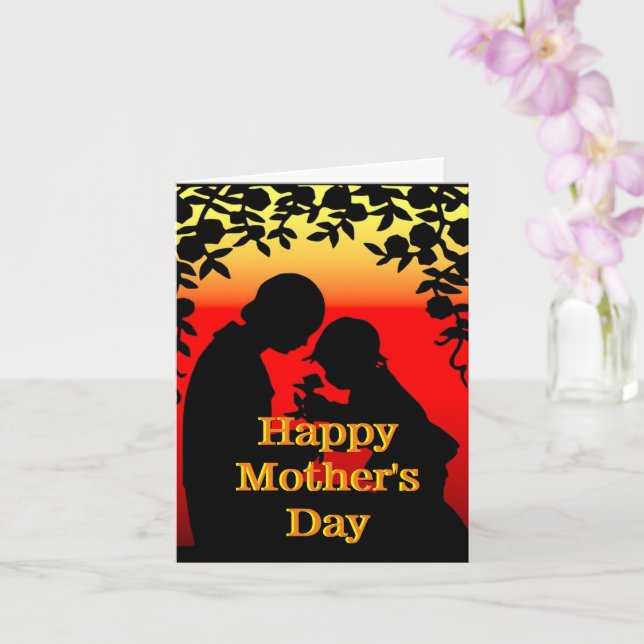 Muttertag | PERSONALISIERT | Grußkarte Karte (Orchidee)