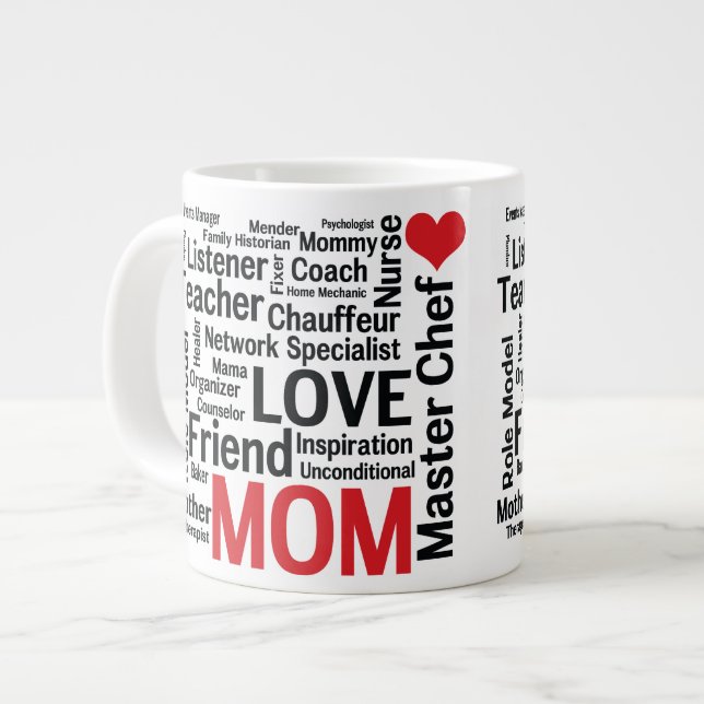 Muttertag Phantastisch Multi-Talent Super Mama Jumbo-Tasse (Vorderseite Links)