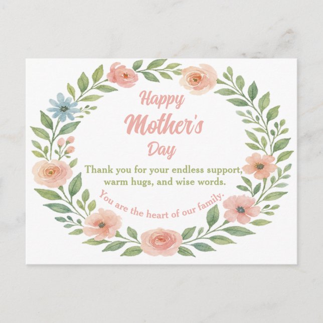 Muttertag Postkarte Aquarellbilder (Vorderseite)