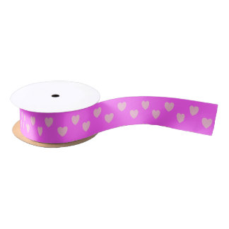 Muttertag Rosa Herzen Satin Ribbon Satinband