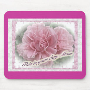 Muttertag rosa Kletterrosa Rose blüht Mousepad