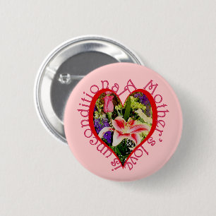 Muttertag Rosa Liebe Button
