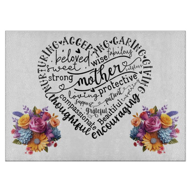 Muttertag Schneidebrett (Vorderseite)