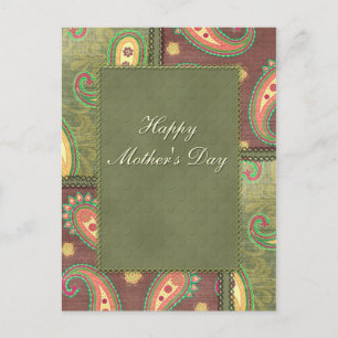 Muttertag - schönes Paisley-Design Postkarte