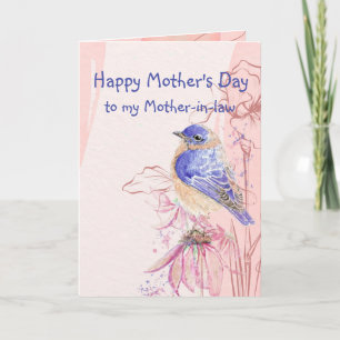 Muttertag Schwiegermutter Bluebird Garden Bird Karte