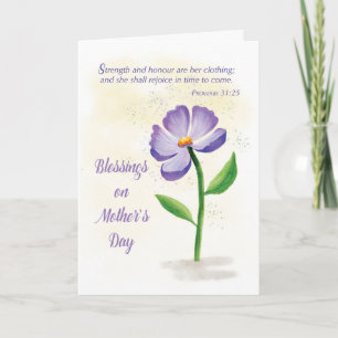 Muttertag Segen Violet Blume Scripting Karte
