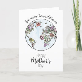 Muttertag Sie haben die Welt zu mir Gemein Dankeskarte