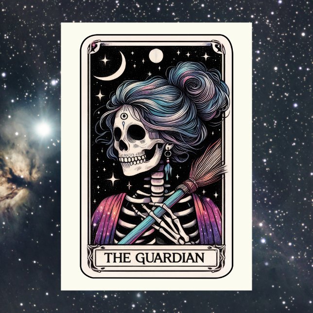 Muttertag-Skelett Der Wächter Tarot Karte (Mother's Day Skeleton The Guardian Tarot Card
)