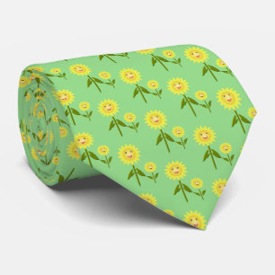 Muttertag Sonnenblumen Gemustert Krawatte