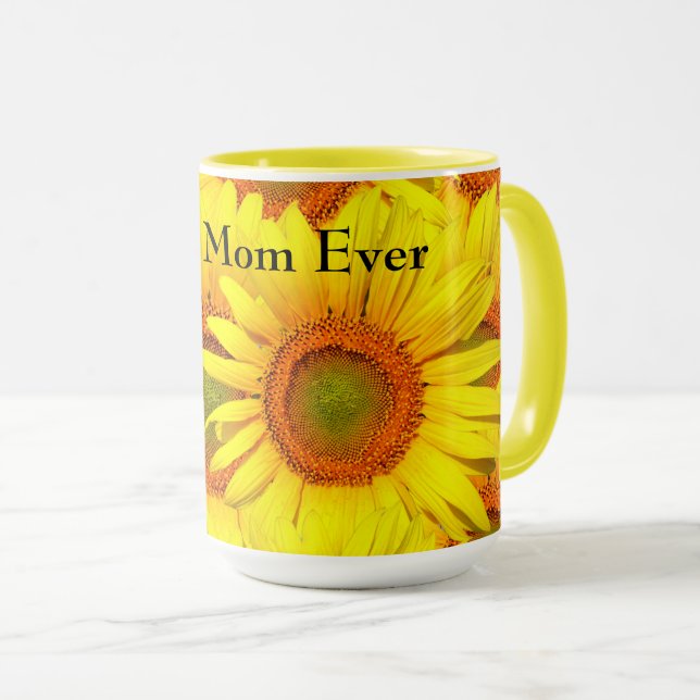 Muttertag Sonnenblumen Tasse (VorderseiteRechts)