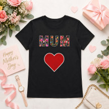 Muttertag Stylische Moderne Florale Mum Herz
