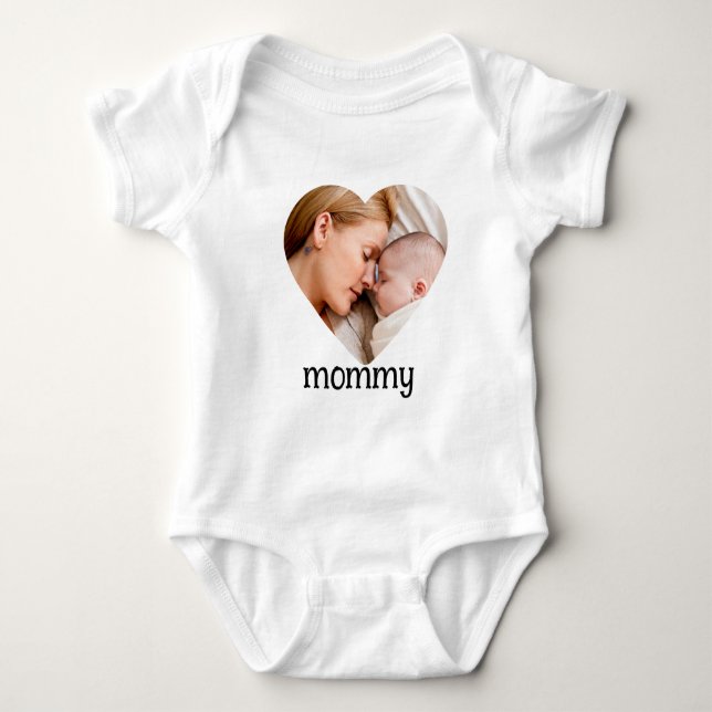 Muttertag süßes Herz Foto  Baby Strampler (Vorderseite)