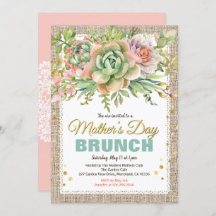 Muttertag Tee Party Brunch Blumenkohl Einladung