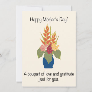 Muttertag tropisches Bouquet Feiertagskarte