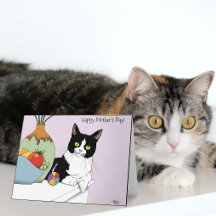 Muttertag Tuxedo Katze
