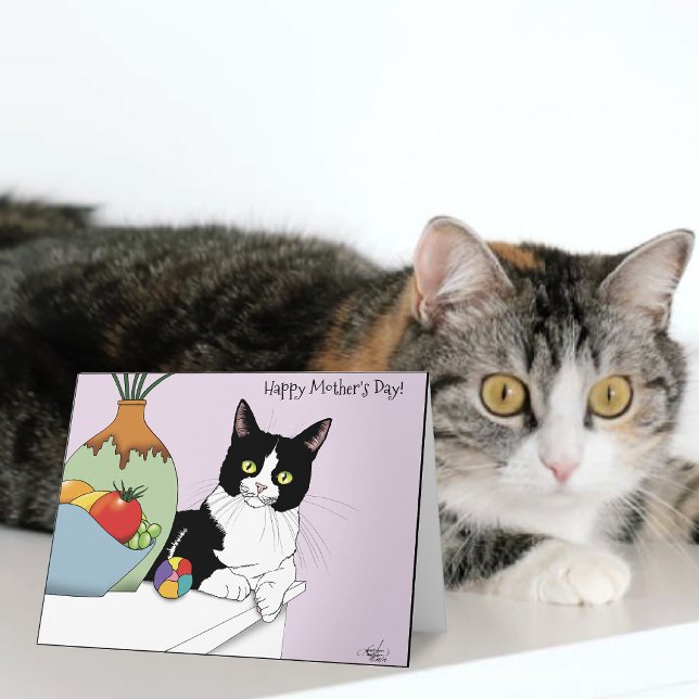 Muttertag Tuxedo Katze Karte (Von Creator hochgeladen)