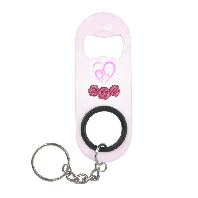 Muttertag und Baby Kindergarnelen Muttertag Mini Flaschenöffner (Vorderseite)