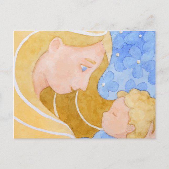 Muttertag und Muttertag des Kindes | Postkarte (Vorderseite)