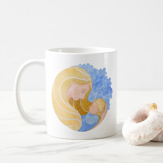 Muttertag und Muttertag des Kindes | Tasse des Kaf (Mit Donut)