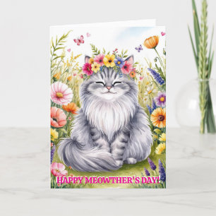 Muttertag von der Katze Funny Niedlich Card Feiertagskarte