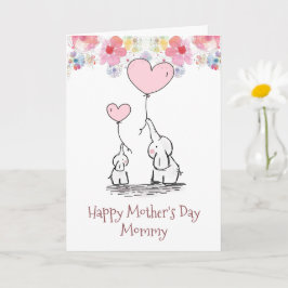 Muttertag von Elefantenkarte und Mama Karte