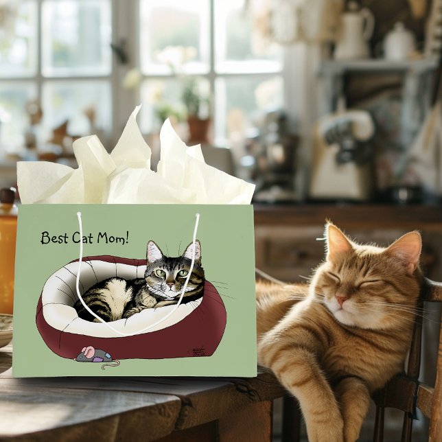 Muttertag vor der Katze Große Geschenktüte (Von Creator hochgeladen)