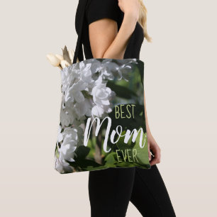 Muttertag Weißer Lilacs Beste Mama je Tasche