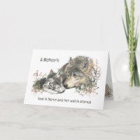 Muttertag Wolf Mama Liebe Fierce Ewige beobachten