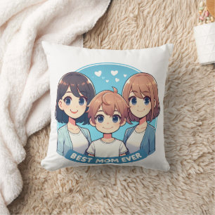 Muttertag - Zwei Mütter und ihr Sohn Kissen