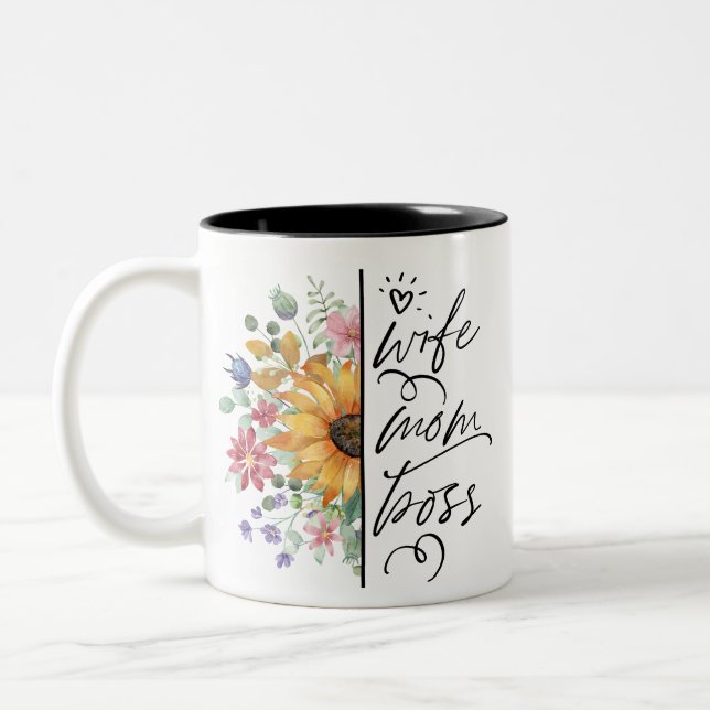 Muttertag Zweifarbige Tasse (Links)