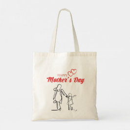 Muttertags-Art-Pillow - Mama & Kinder Liebe Tragetasche