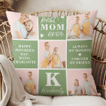 Muttertags beste MAMA je benutzerdefinierte 7-Foto Kissen<br><div class="desc">Das ideale Geschenk für die beste MAMA aller Zeiten - ein personalisiertes Foto Collage Kissen! Dieses stilvolle und moderne Kissen bietet Platz für 5 besondere Bilder und schafft so ein einzigartiges und sentimentales Geschenk, das jede Mutter lieben würde. Mit den Räumen, um einen personalisierten Monogramm-Initial und Namen hinzuzufügen, und deinen...</div>
