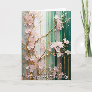 Muttertags-Blühende Kirschblüten Wand Karte