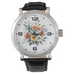 Muttertags-Boho-Blumen Clipart-61983 Armbanduhr