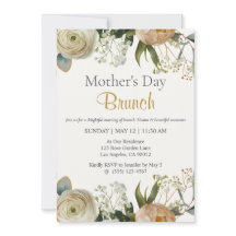 Muttertags-Brunch-Einladung Florale Eleganz