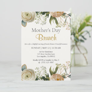 Muttertags-Brunch-Einladung Florale Eleganz Einladung