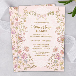 Muttertags-Brunch Elegant Hübsch Vintage Floral Einladung