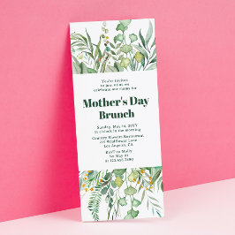 Muttertags Brunch Elegantes Botanisches Wasser Einladung