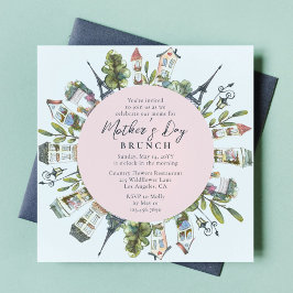 Muttertags Brunch Elegantes französisches Paris Einladung