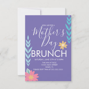 Muttertags-Brunch Frühling Grün Karte