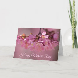 Muttertags-Kirschblüten Zartes Rosa-Blumenstrauß Karte