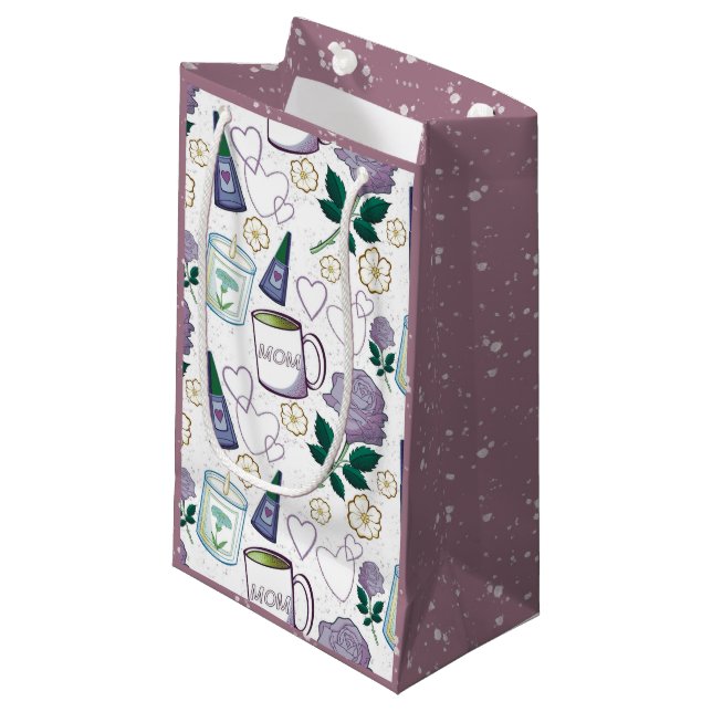 Muttertags-Lavendel Kleine Geschenktüte (Vorderseite Schrägansicht)