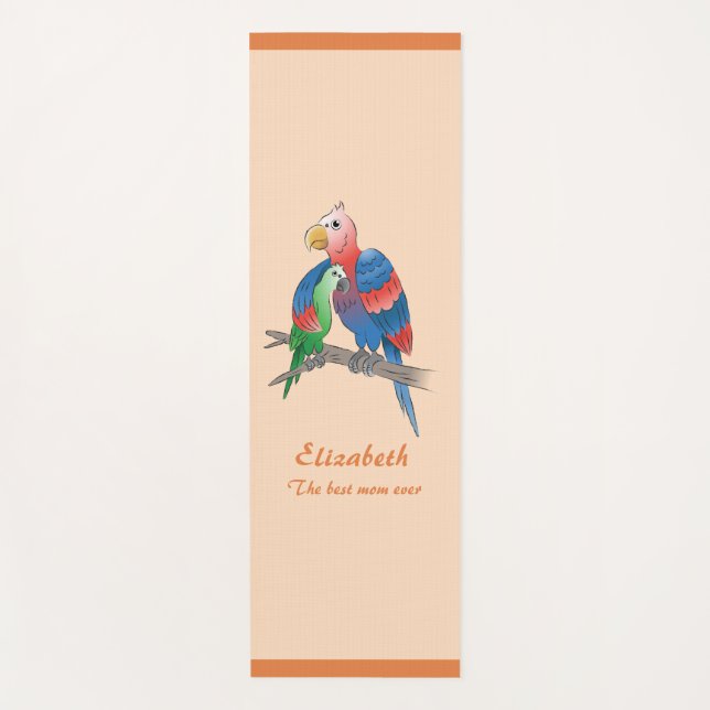 Muttertags-Papageien Yogamatte (Vorderseite)