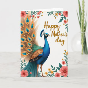 Muttertags-Pfau-Grußkarte Karte