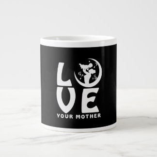 Muttertags-Shirt Mutter und Kind Silhouette Jumbo-Tasse