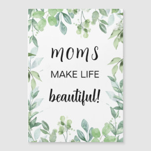 Muttertags-Wortkunst mit Laubwerk Magnetkarte