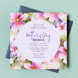 Muttertagsbrunch Elegante Blume Einladung