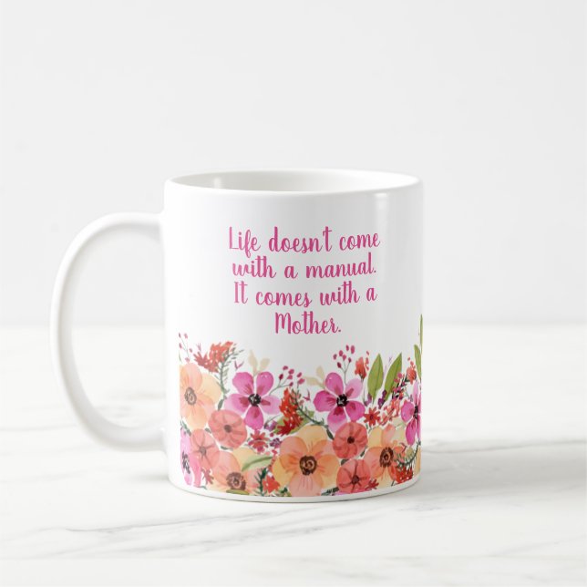 Muttertagsfloral Kaffeetasse (Links)